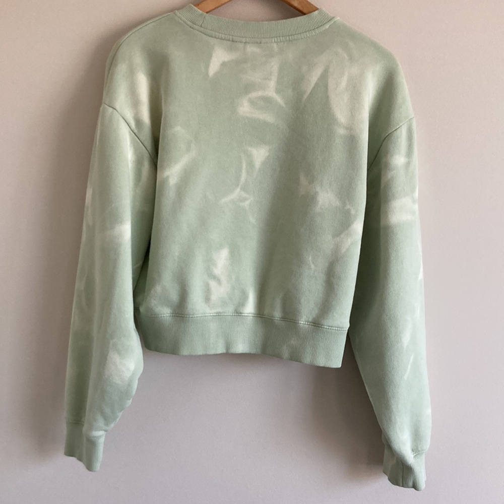Vans Mint Tie Dye Water Wash Crewneck Cropped Sweatshirt Large - Picture 7 of 14